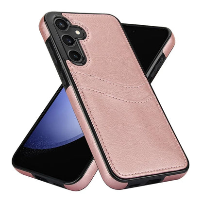 For Samsung Galaxy S23 FE Card Slot Design Phone Case Shockproof PU+TPU Phone Cover