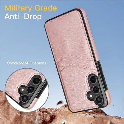 For Samsung Galaxy S23 FE Card Slot Design Phone Case Shockproof PU+TPU Phone Cover