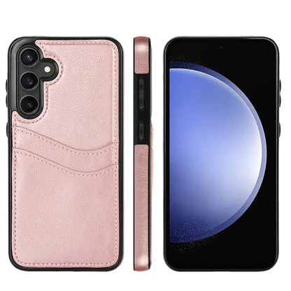 For Samsung Galaxy S23 FE Card Slot Design Phone Case Shockproof PU+TPU Phone Cover
