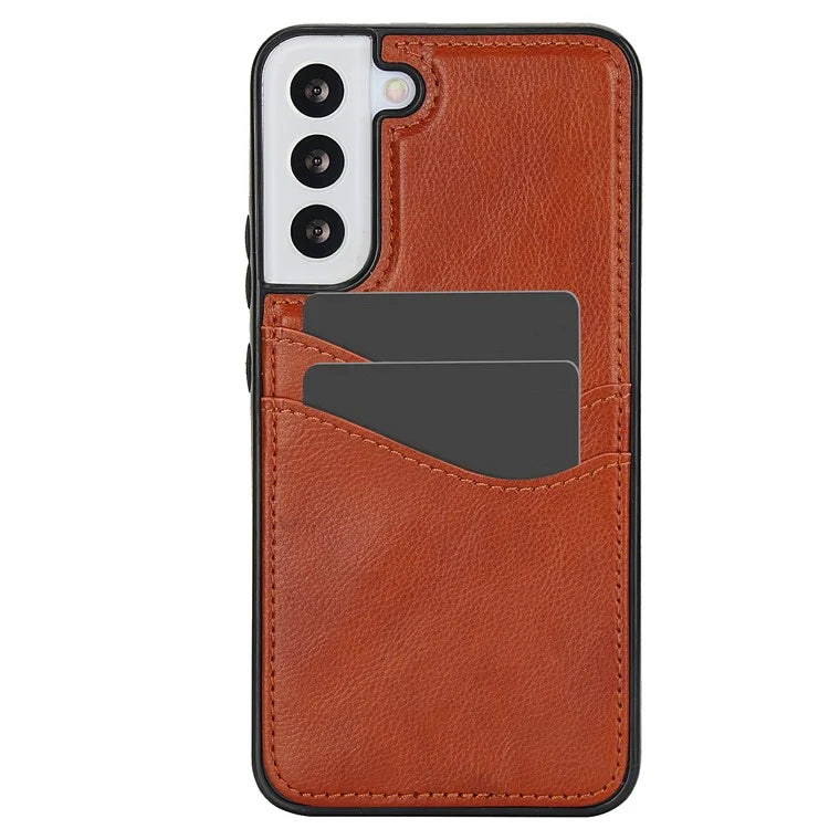 For Samsung Galaxy S22+ 5G Multifunction Phone Shell Card Slot PU+TPU Mobile Phone Case