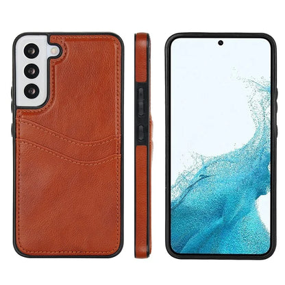 For Samsung Galaxy S22+ 5G Multifunction Phone Shell Card Slot PU+TPU Mobile Phone Case