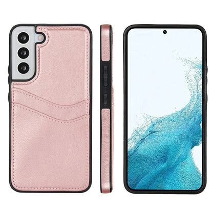 For Samsung Galaxy S22+ 5G Multifunction Phone Shell Card Slot PU+TPU Mobile Phone Case