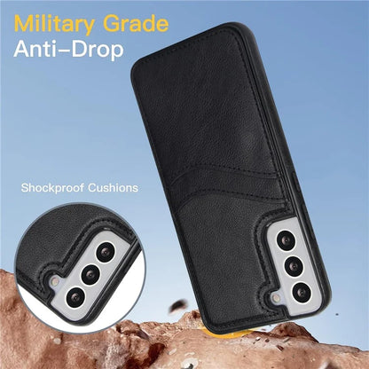 For Samsung Galaxy S22+ 5G Multifunction Phone Shell Card Slot PU+TPU Mobile Phone Case