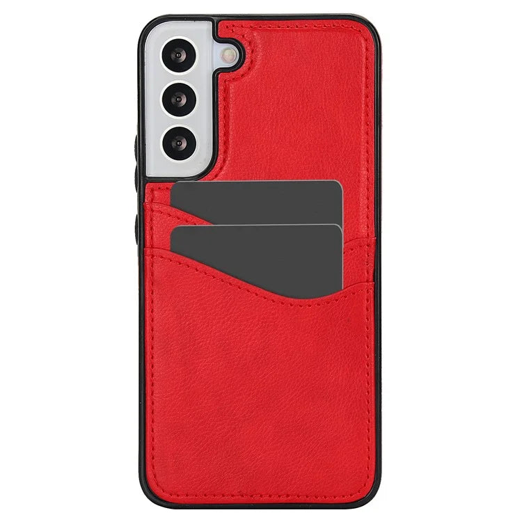 For Samsung Galaxy S22 5G Cases Cell Phone Cover Anti-Scratch PU+TPU Phone Shell with Card Slot
