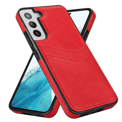 For Samsung Galaxy S22 5G Cases Cell Phone Cover Anti-Scratch PU+TPU Phone Shell with Card Slot