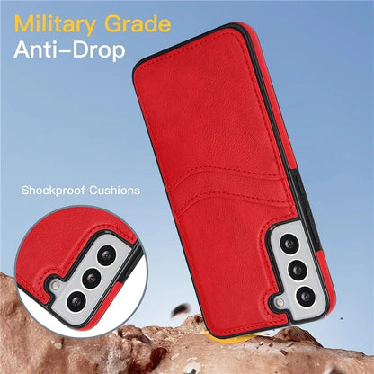 For Samsung Galaxy S22 5G Cases Cell Phone Cover Anti-Scratch PU+TPU Phone Shell with Card Slot