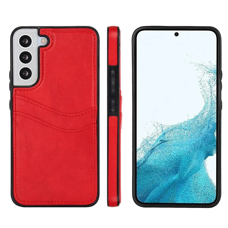 For Samsung Galaxy S22 5G Cases Cell Phone Cover Anti-Scratch PU+TPU Phone Shell with Card Slot