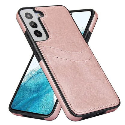 For Samsung Galaxy S22 5G Cases Cell Phone Cover Anti-Scratch PU+TPU Phone Shell with Card Slot
