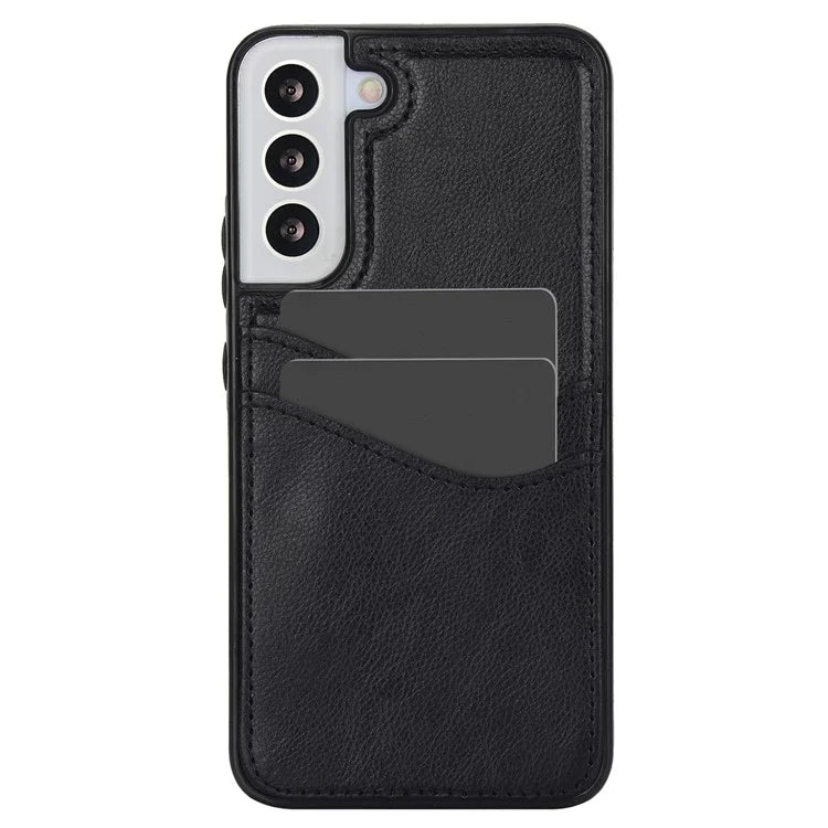 For Samsung Galaxy S22 5G Cases Cell Phone Cover Anti-Scratch PU+TPU Phone Shell with Card Slot