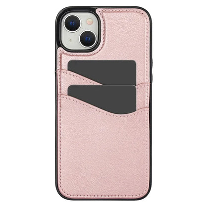 For iPhone 13 mini Case Scratch-Resistant PU+TPU Phone Shell with Card Holder