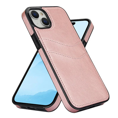 For iPhone 13 mini Case Scratch-Resistant PU+TPU Phone Shell with Card Holder