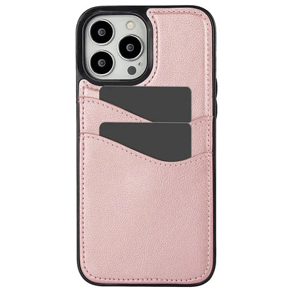 For iPhone 12 / 12 Pro Case Card Holder PU+TPU Phone Shell