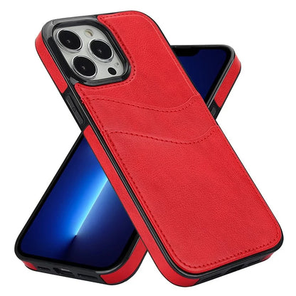 For iPhone 12 / 12 Pro Case Card Holder PU+TPU Phone Shell