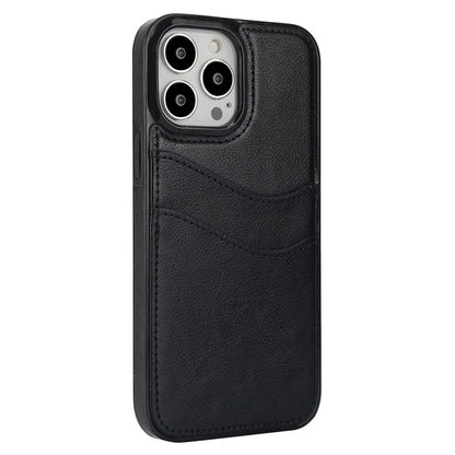 For iPhone 12 Pro Max Case Shockproof PU+TPU Phone Shell with Card Holder