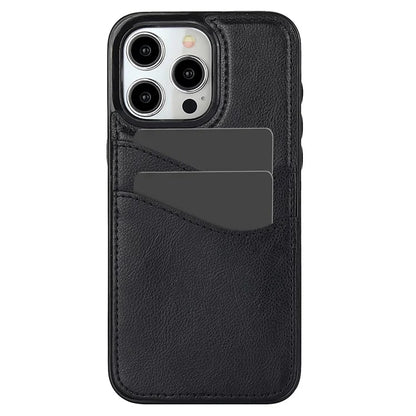 For iPhone 15 Pro Case PU+TPU Phone Shell with Card Slot