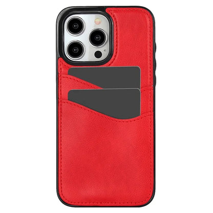 For iPhone 15 Pro Case PU+TPU Phone Shell with Card Slot