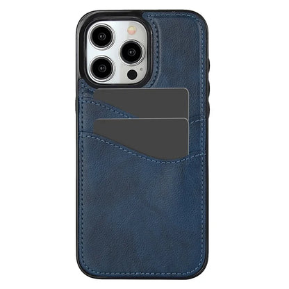 For iPhone 15 Pro Case PU+TPU Phone Shell with Card Slot