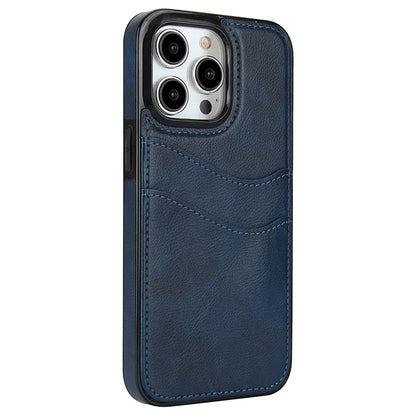 For iPhone 15 Pro Case PU+TPU Phone Shell with Card Slot