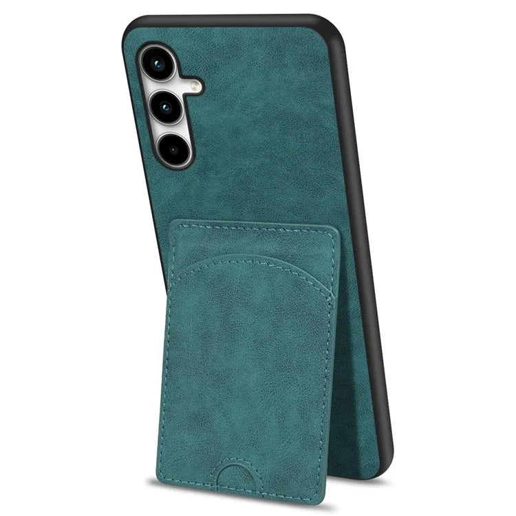 For Samsung Galaxy A55 5G Case Card Slot PU+PC+TPU Kickstand Phone Cover