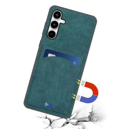 For Samsung Galaxy A55 5G Case Card Slot PU+PC+TPU Kickstand Phone Cover