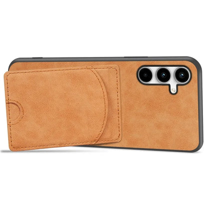 For Samsung Galaxy A55 5G Case Card Slot PU+PC+TPU Kickstand Phone Cover