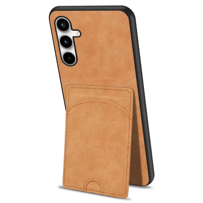 For Samsung Galaxy A55 5G Case Card Slot PU+PC+TPU Kickstand Phone Cover