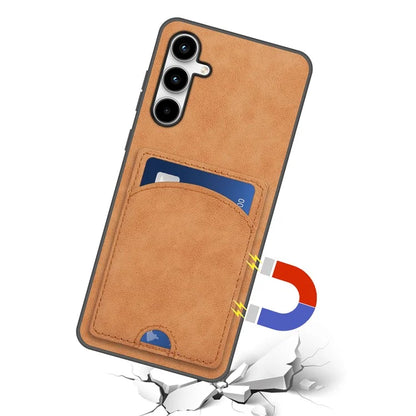 For Samsung Galaxy A55 5G Case Card Slot PU+PC+TPU Kickstand Phone Cover