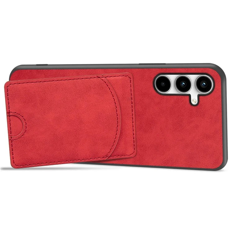 For Samsung Galaxy A55 5G Case Card Slot PU+PC+TPU Kickstand Phone Cover