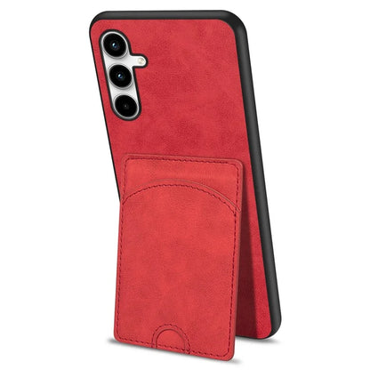 For Samsung Galaxy A55 5G Case Card Slot PU+PC+TPU Kickstand Phone Cover