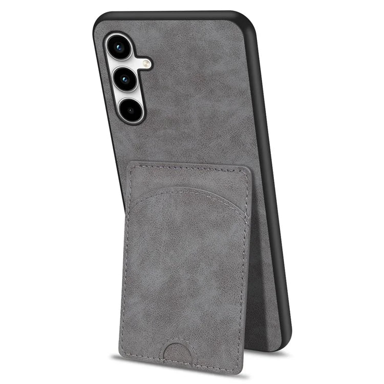 For Samsung Galaxy A55 5G Case Card Slot PU+PC+TPU Kickstand Phone Cover