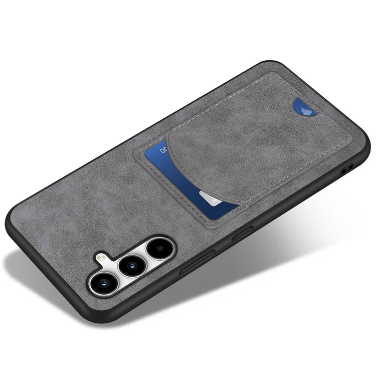 For Samsung Galaxy A55 5G Case Card Slot PU+PC+TPU Kickstand Phone Cover