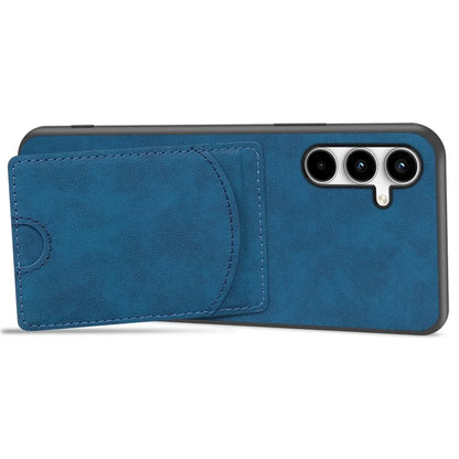 For Samsung Galaxy A55 5G Case Card Slot PU+PC+TPU Kickstand Phone Cover
