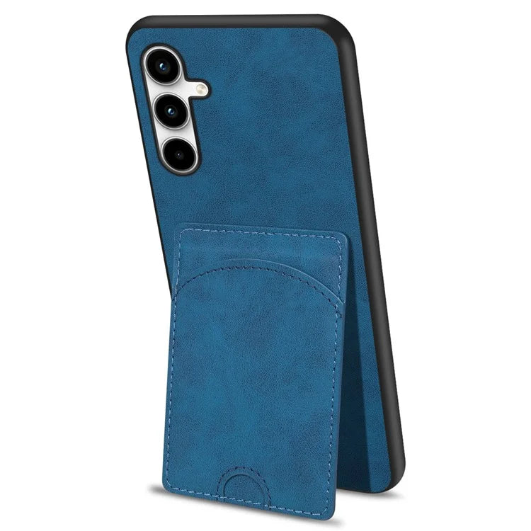 For Samsung Galaxy A55 5G Case Card Slot PU+PC+TPU Kickstand Phone Cover