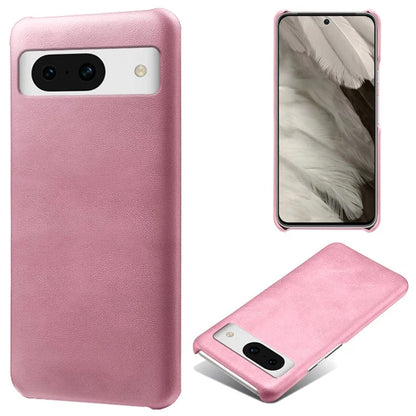 For Google Pixel 8a Case Calf Texture PU Leather Hard PC Phone Cover