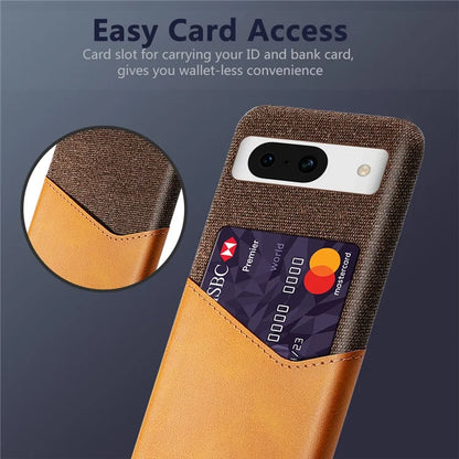 For Google Pixel 8a Phone Case with Card Slot PU Leather+PC Back Cover