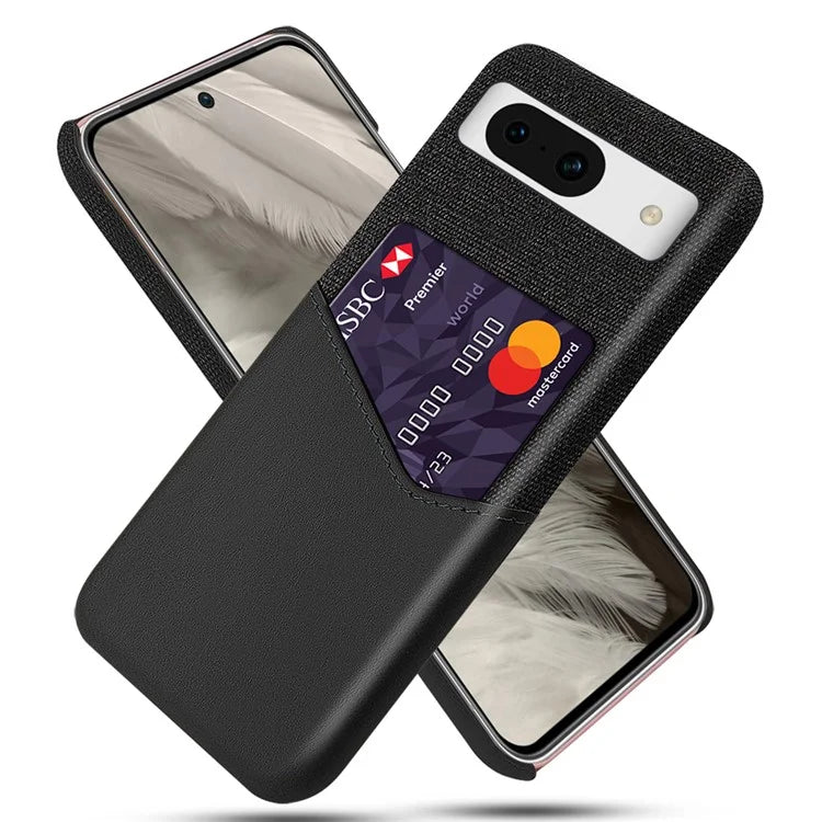 For Google Pixel 8a Phone Case with Card Slot PU Leather+PC Back Cover