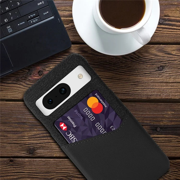 For Google Pixel 8a Phone Case with Card Slot PU Leather+PC Back Cover