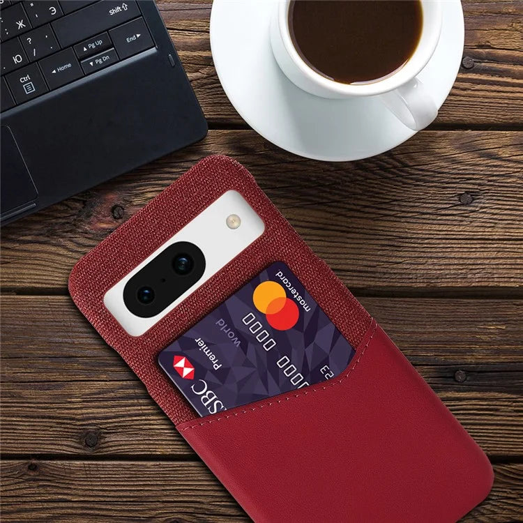 For Google Pixel 8a Phone Case with Card Slot PU Leather+PC Back Cover