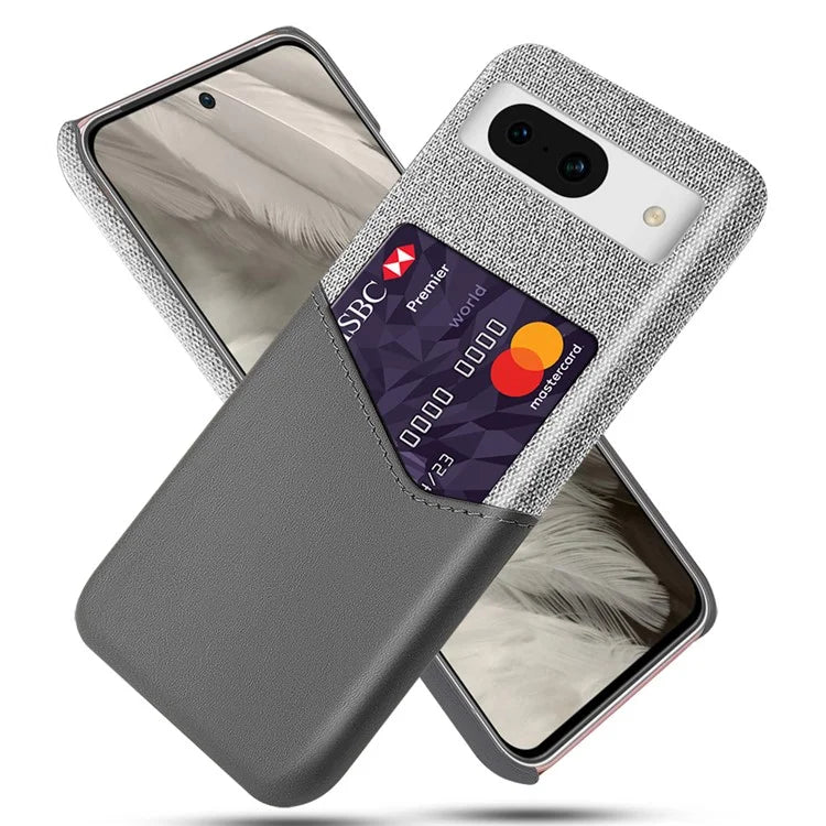 For Google Pixel 8a Phone Case with Card Slot PU Leather+PC Back Cover