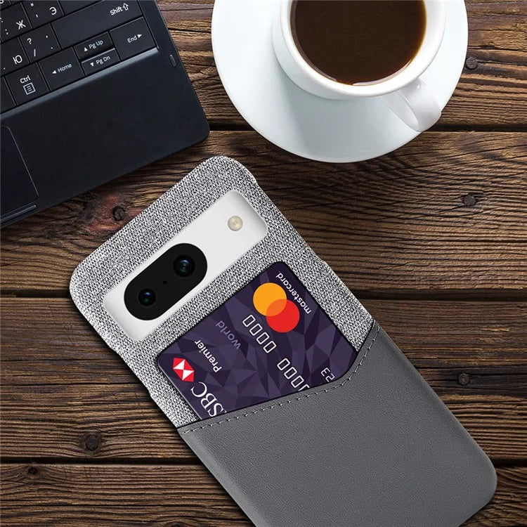 For Google Pixel 8a Phone Case with Card Slot PU Leather+PC Back Cover