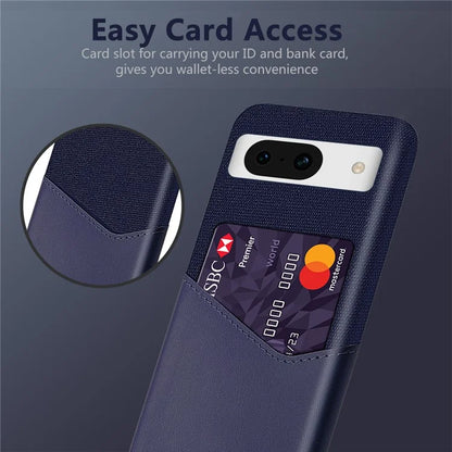 For Google Pixel 8a Phone Case with Card Slot PU Leather+PC Back Cover