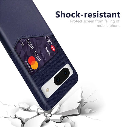 For Google Pixel 8a Phone Case with Card Slot PU Leather+PC Back Cover