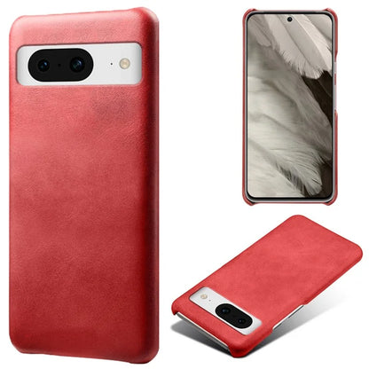 For Google Pixel 8 Phone Case Calf Texture PU Leather Coated PC Back Cover