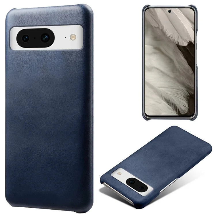 For Google Pixel 8 Phone Case Calf Texture PU Leather Coated PC Back Cover