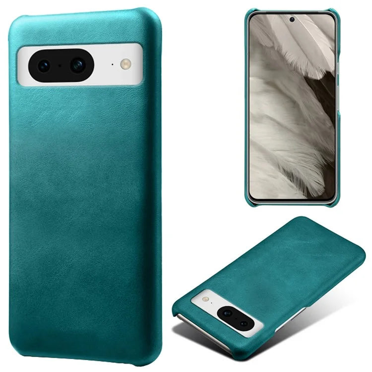 For Google Pixel 8 Phone Case Calf Texture PU Leather Coated PC Back Cover