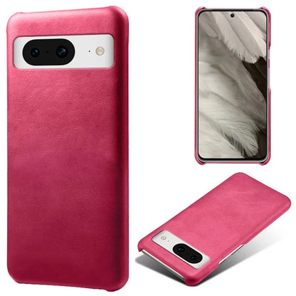 For Google Pixel 8 Phone Case Calf Texture PU Leather Coated PC Back Cover