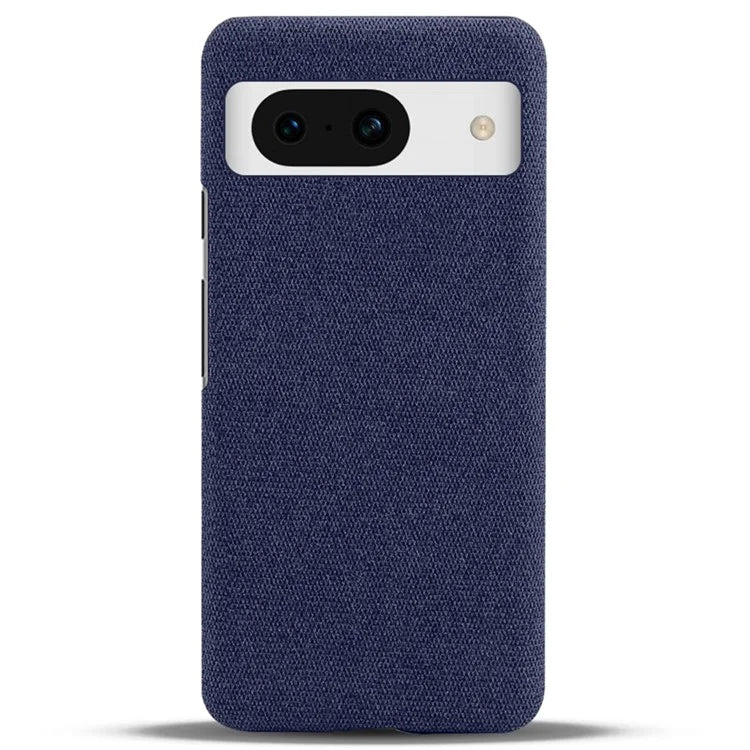 For Google Pixel 8a Case Fabric Cloth+PC Solid Color Design Back Phone Cover