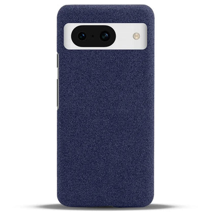For Google Pixel 8a Case Fabric Cloth+PC Solid Color Design Back Phone Cover