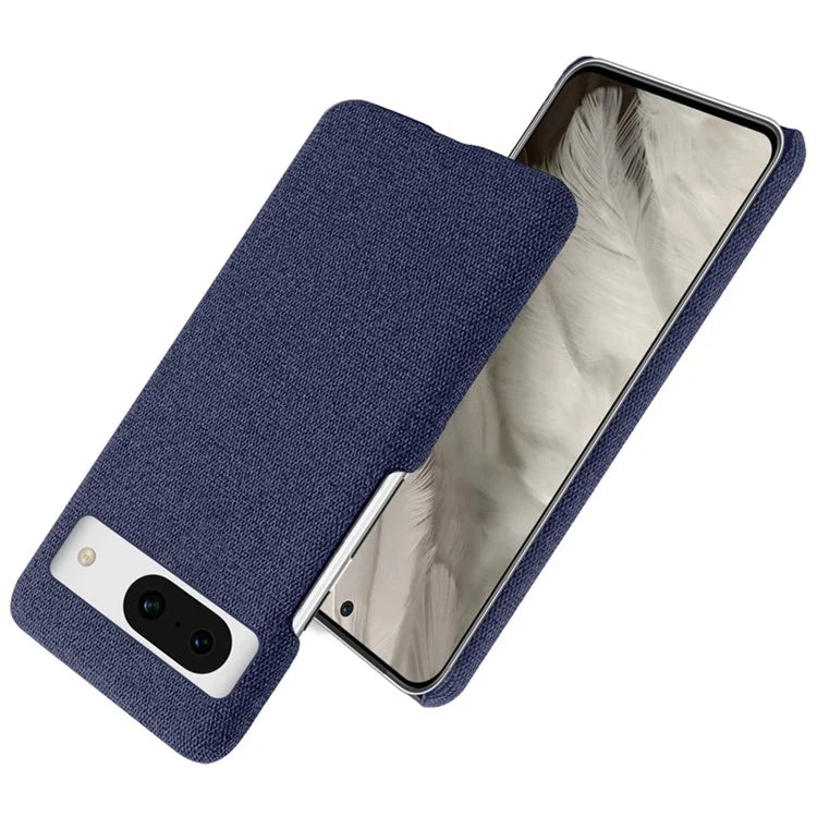 For Google Pixel 8a Case Fabric Cloth+PC Solid Color Design Back Phone Cover