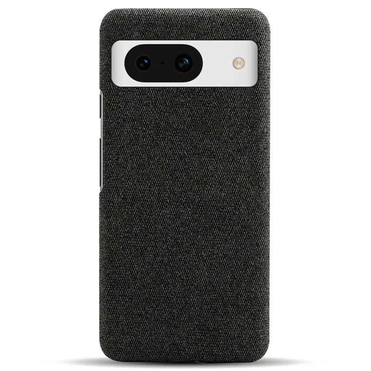 For Google Pixel 8a Case Fabric Cloth+PC Solid Color Design Back Phone Cover